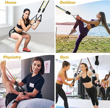 Exercise Bands Resistance Bands Set Workingout Door Fitness Gym Resistance Bands Kit for Men Women