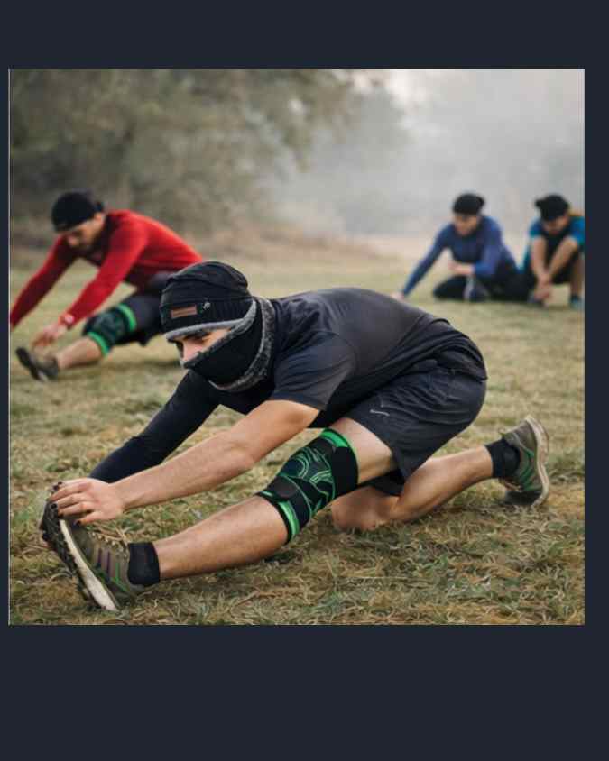 Police Winter Running Performance Combo (Warm Cap + Neck Warmer + Knee Support Sleeve)